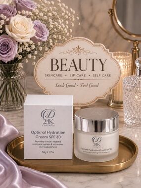 D24K Cosmetics Optimal Hydration Cream SPF 30 1.7oz NEW Luxury